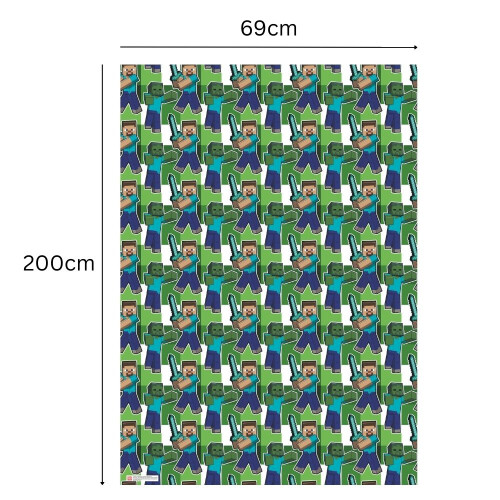 Minecraft Minecraft Gift Wrap Roll 2m 2