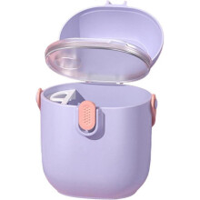 Baby Formula Dispenser Travel Container, Toddler Milk Powder Portable Formulav Storage Snack Containers with Scoop and Carry Handle, for Kids (Purple)