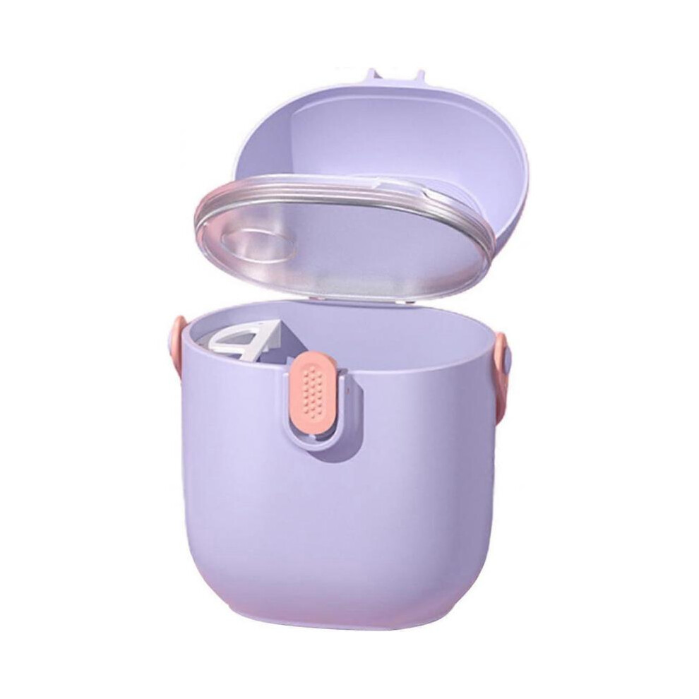 Baby Formula Dispenser Travel Container, Toddler Milk Powder Portable Formulav Storage Snack Containers with Scoop and Carry Handle, for Kids (Purple)