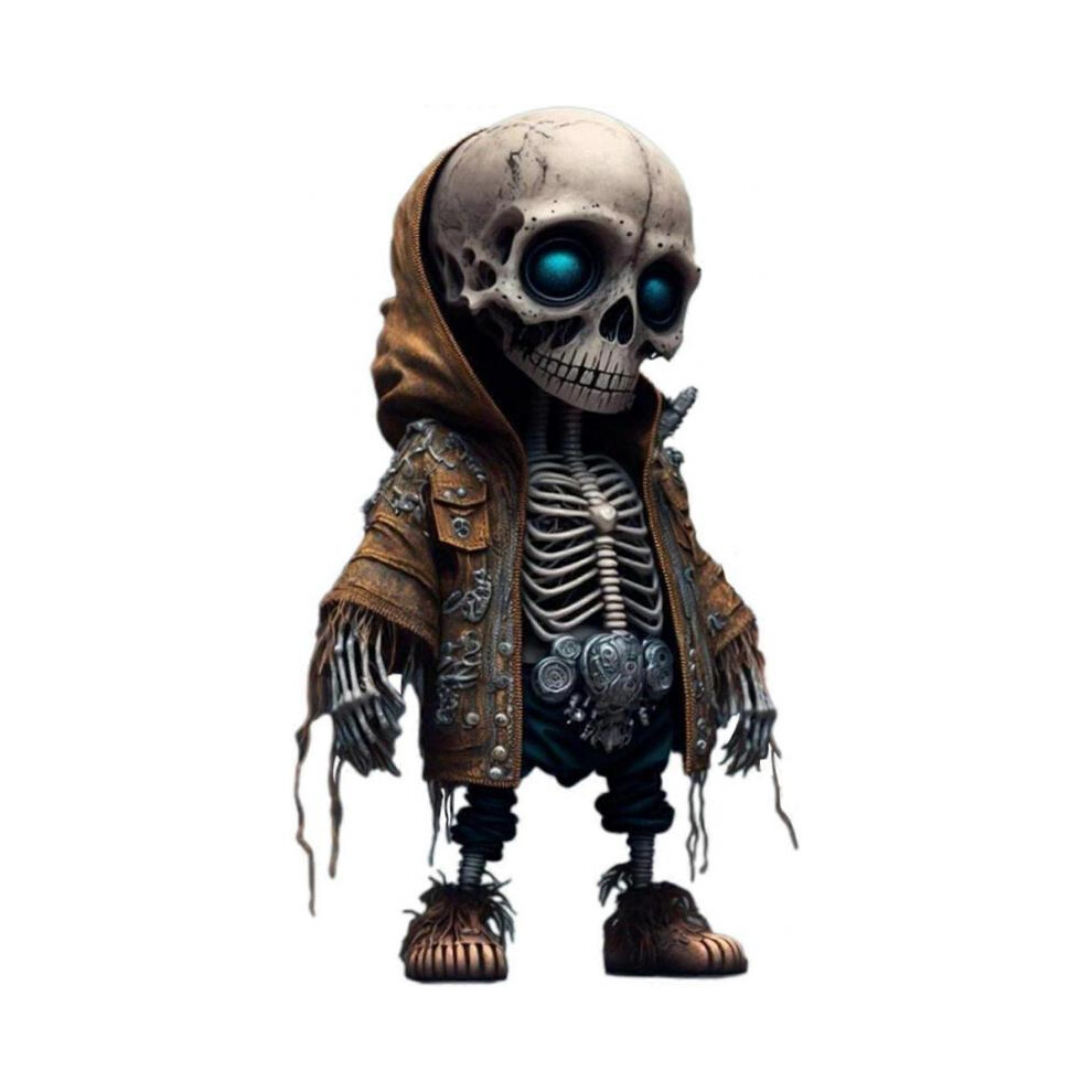 Tedious Cool Skeleton Figurines |New Resin Crafts Cute Statue Skeleton Memorial | Sculpture Halloween Decoration for Home Desk Decor
