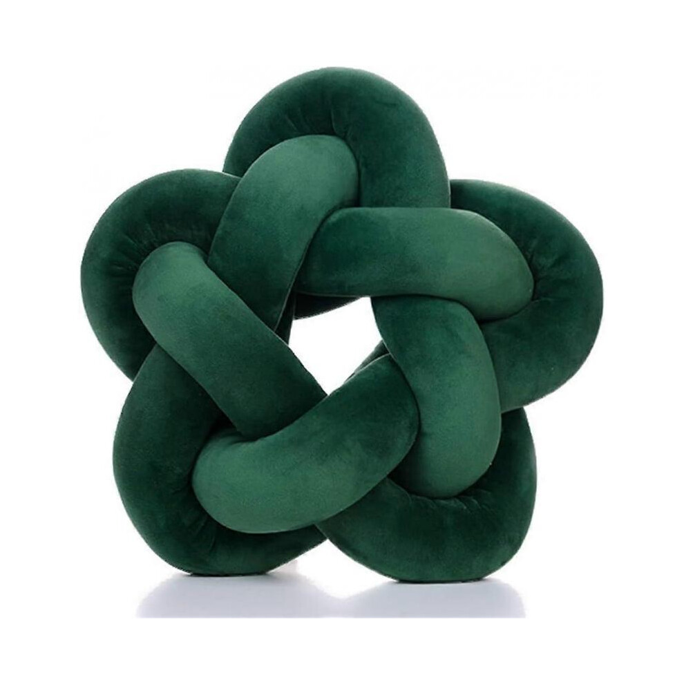 Knot Plush Throw Pillow Handmade Knotted Star Soft Sofa Lumbar Cushion Stuffed Ball Pillow Home Office Decor,32 cm