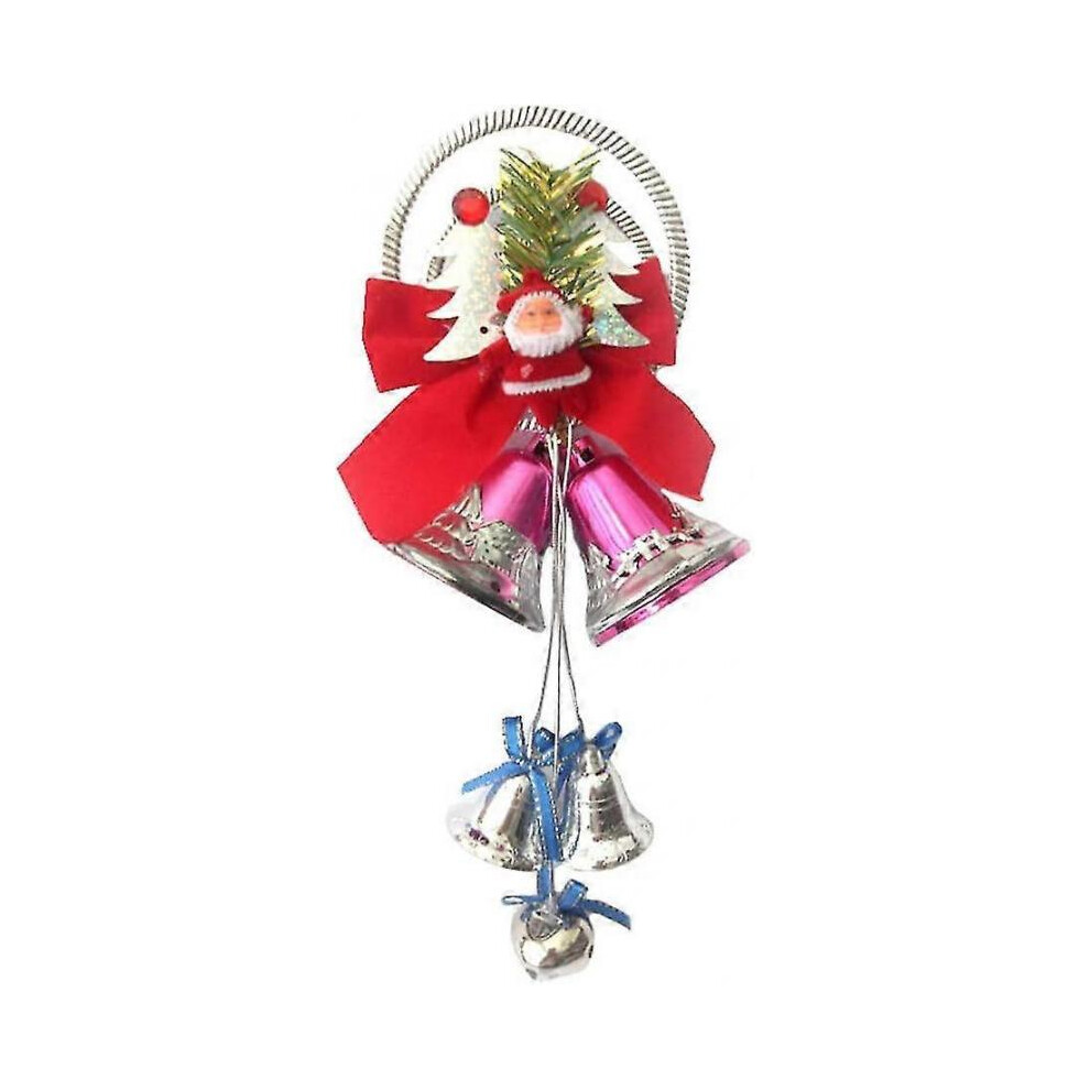 Jingle Bell Christmas Door Hanger with Bow for Christmas Decorations Ornaments