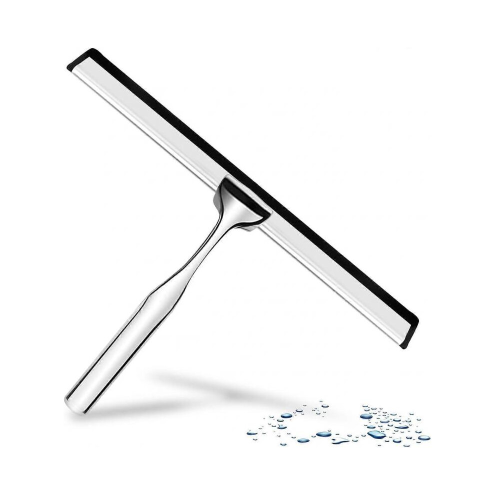 Shower scraper, stainless steel shower scraper with silicone lip, glass scraper