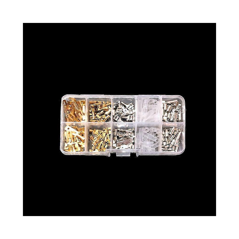 150pcs 2.8/4.8/6.3/4mm Type Male Female Terminals Wire Connector Transparent Insulating Sheath Golden Silver