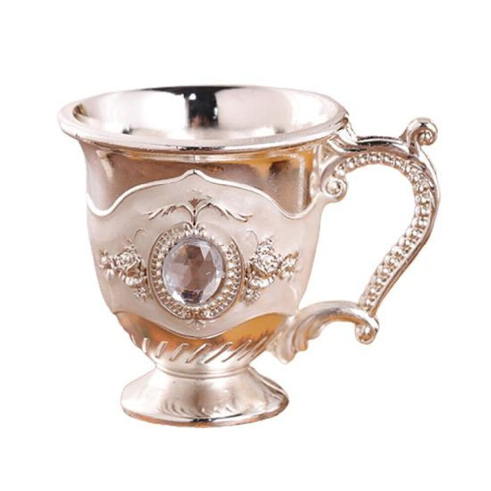 (silver white) Wine Glass Creative Retro Design Zinc Alloy Exquisite Practical Drinking Cup For Party