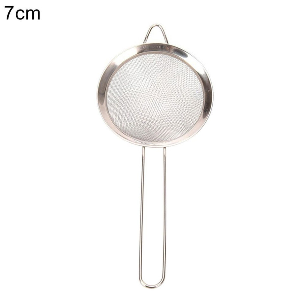 (as the picture, 7cm) SW Broadside Stainless Steel Flour Sieve Oil Colander Soybean Milk Filter Home Tool
