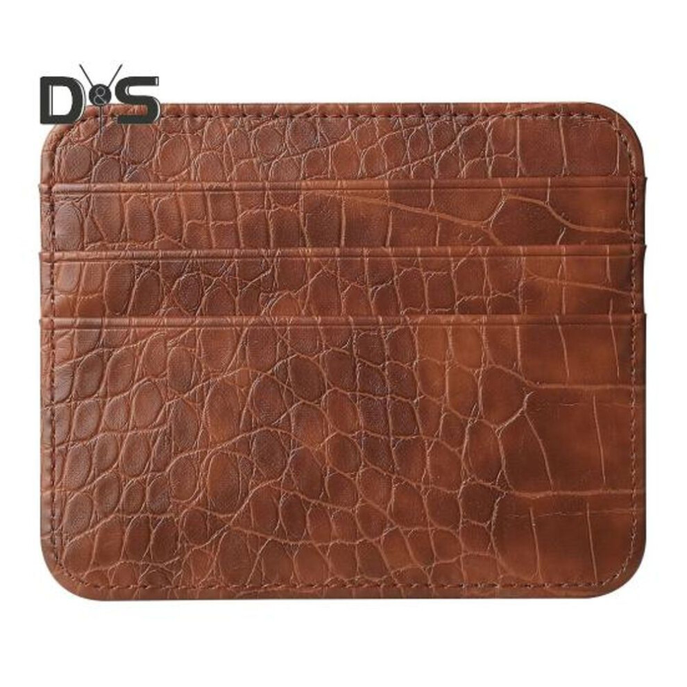 (as the picture, B) Slim Card Holder Minimalist Faux Leather Credit Card Wallet Mini Business Front Pocket Card Case Thin Coin Purse for Men Women