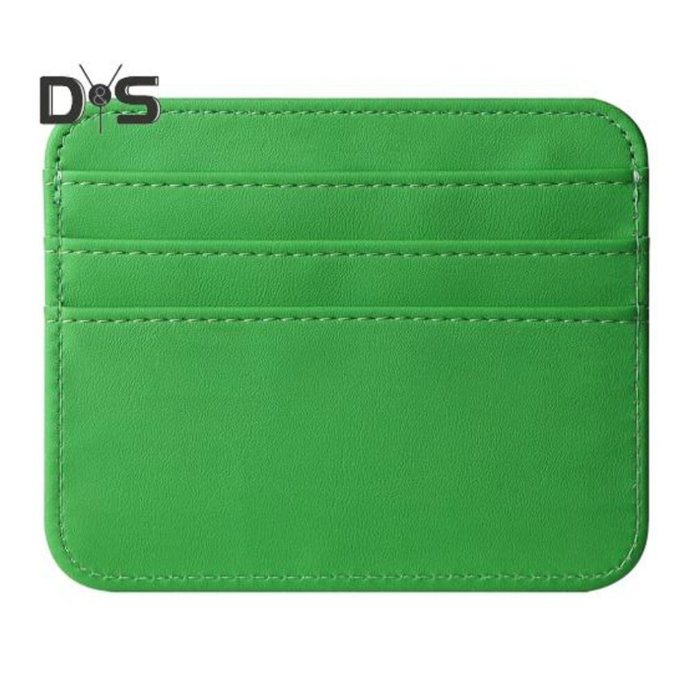 (as the picture, K) Slim Card Holder Minimalist Faux Leather Credit Card Wallet Mini Business Front Pocket Card Case Thin Coin Purse For Men Women