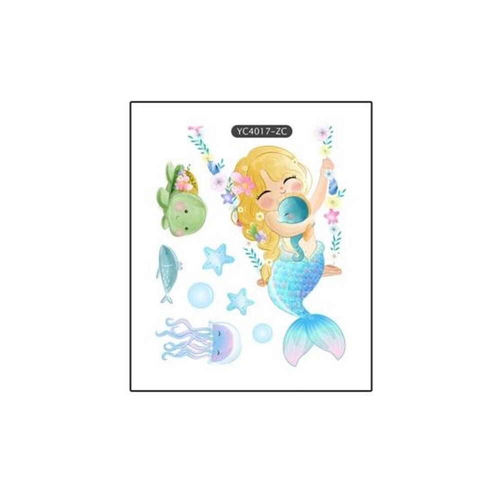 (B) Clear Printing Switch Sticker Glow In The Dark Fashion Cartoon Little Fairy Elf Fluorescent Decal