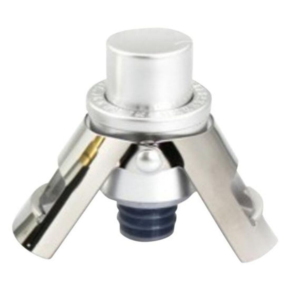 (silver) Bottle Stopper with Vacuum Pressure Pump Food Grade Stainless Steel Leak-proof Keep Fizz Professional Champagne Stopper