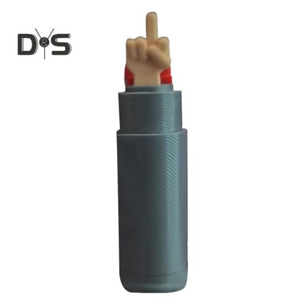 (grey) 3D Printed Lipstick with Attitude Middle Finger in A Lipstick Home Office Desktop Decoration Ornament Adults Gag Gifts