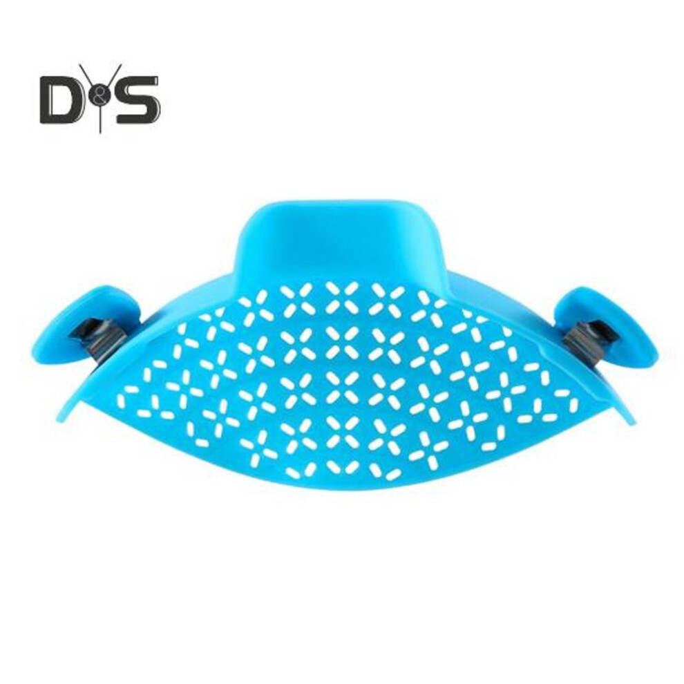(sky blue) Convenient Vegetable Drainer Non slip Useful Fruits Vegetable Drainer Filter Baffle