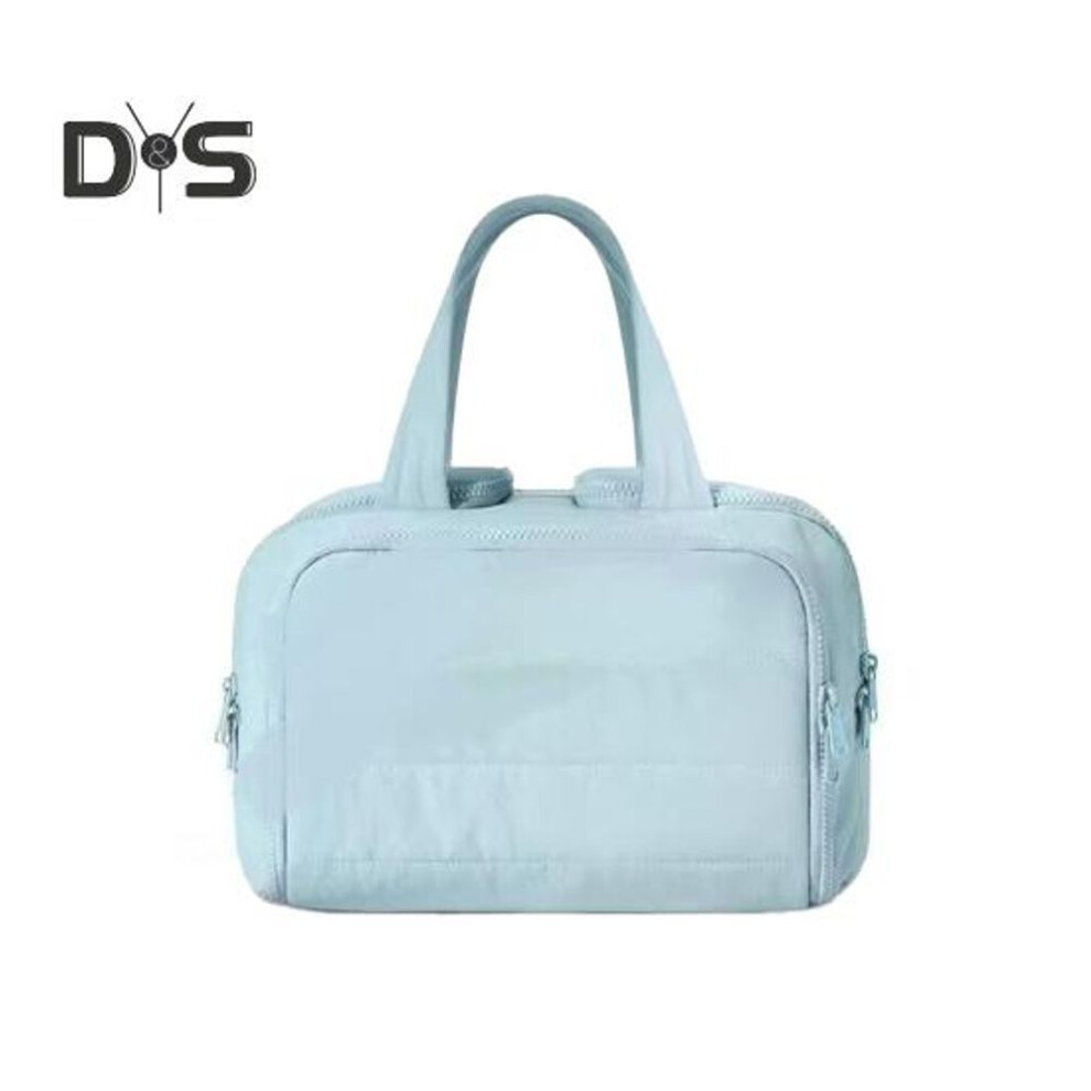 (light blue) Travel Cosmetic Bag Large Capacity Wide-open Toiletry Organizer Bag Humidity Makeup Bag With Handle For Accessories Toiletries Traveling