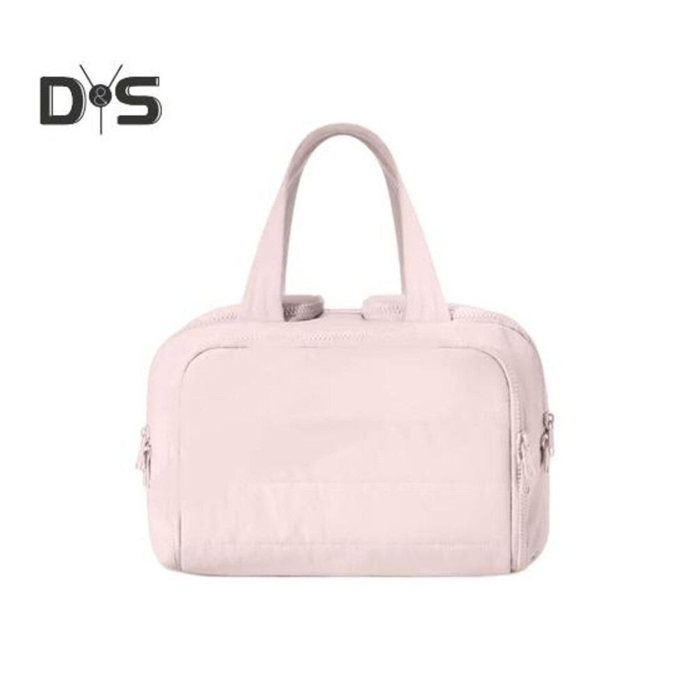 (light pink) Travel Cosmetic Bag Large Capacity Wide-Open Toiletry Organizer Bag Humidity Makeup Bag with Handle for Accessories Toiletries Traveling