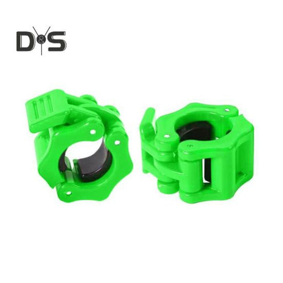 (green, 2.8cm) 1 Pair Barbell Clamp Spinlock Collars Lock Clips Weight Lifting Gym Barbell Collar Quick Release Clamps For Weightlifting Bench Press
