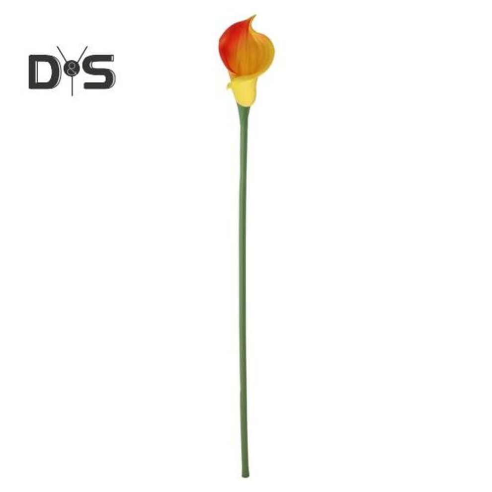 (orange,yellow) Non Fading Artificial Plant Eye Catching Fancy Crimping Calla Simulation Flower