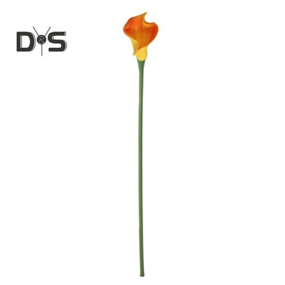 (orange) Non Fading Artificial Plant Eye Catching Fancy Crimping Calla Simulation Flower