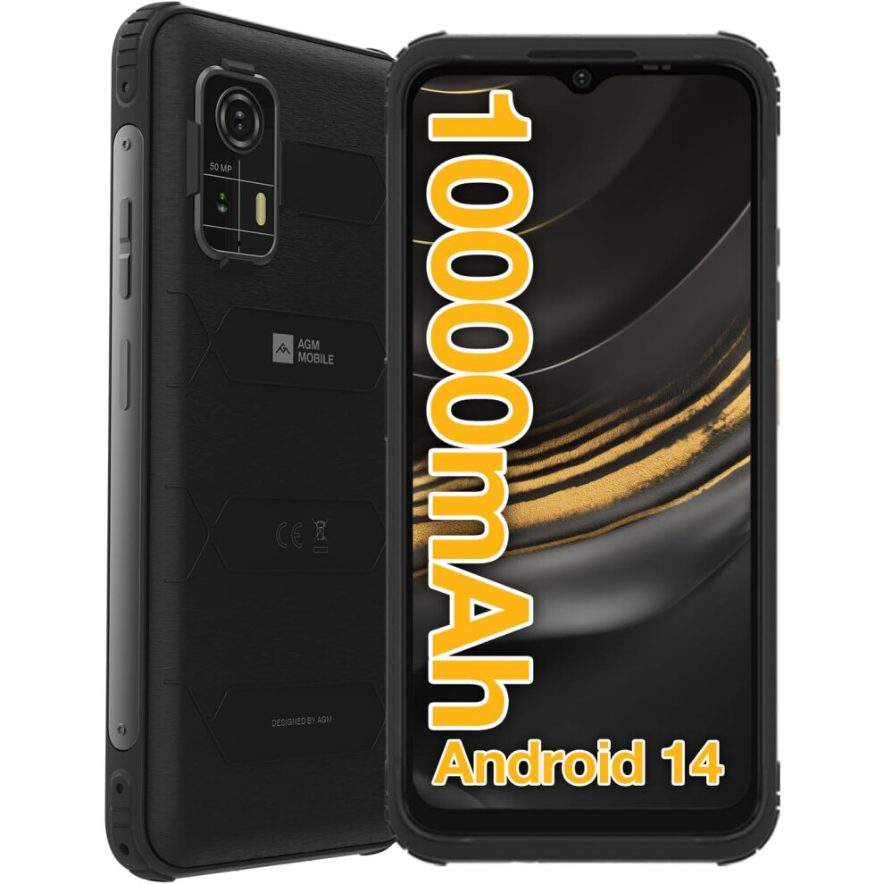 Agm H Max Unbreakable Portable Telephone 4G, 10000 Mah Rugged Smartphone, 4Gb 128Gb 6942961581744