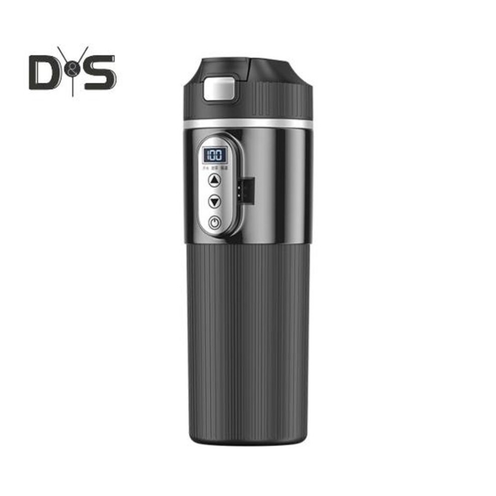 (black) 12v/24v Car Heating Cup 500ml Stainless Steel Electric Water Mug Smart Temperature Sensor Water Warmer Bottle For Traveling Camping School Coffee