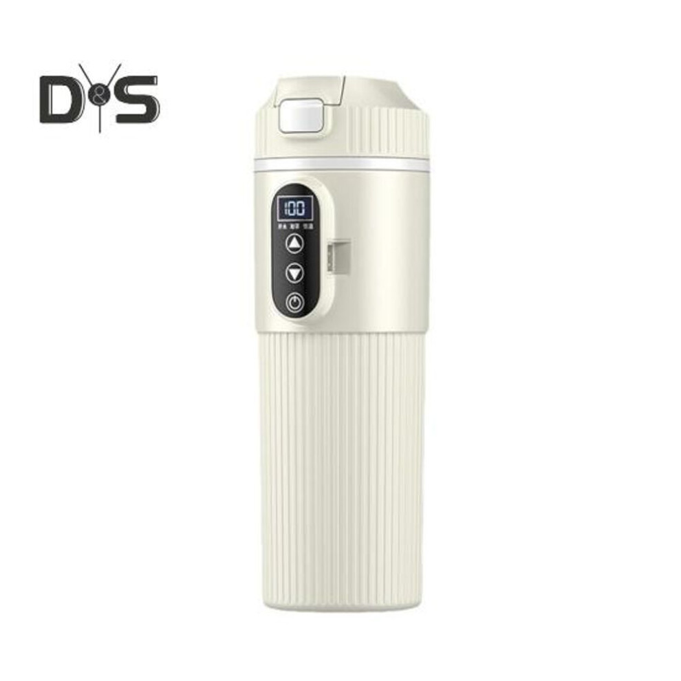 (white) 12v/24v Car Heating Cup 500ml Stainless Steel Electric Water Mug Smart Temperature Sensor Water Warmer Bottle For Traveling Camping School Coffee