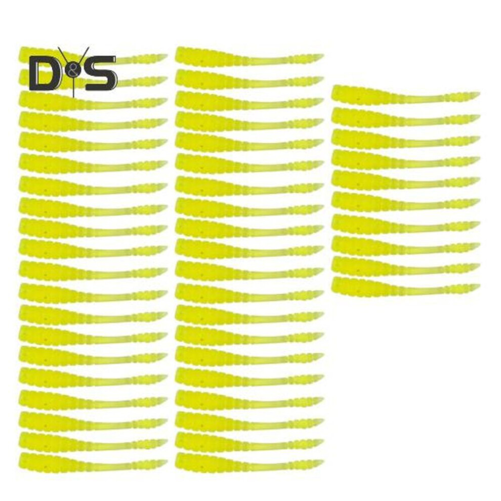 (as the picture, E) 50pcs/set 4cm/0.4g Soft Worm Lure Realistic Bionic Spiral Maggot Artificial Colorful Worm Bait Freshwater Saltwater Fishing Accessories