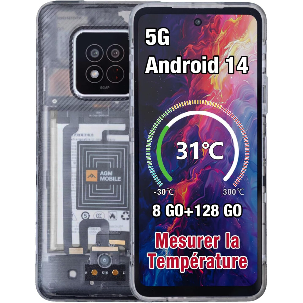 (Transparent) AGM X6 Unbreakable Mobile Phone 5G, 8GB+ 128GB/512GB-image-OPC-PH5XRCV-NEW
