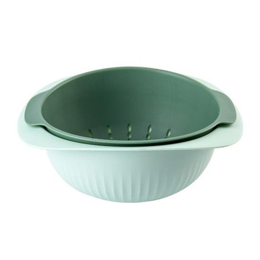 (green) Separation Design Washing Strainer Bowl Quick Drainage Pp Smooth Surface Vegetable Colander