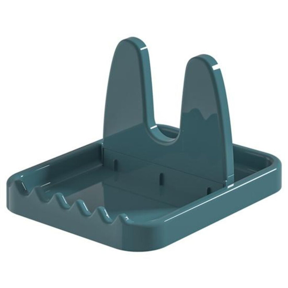 (blue,green) Pot Lid Rack Strong Bearing Capacity U-shape Groove PP Cooking Spatula Pan Lid Holder Kitchen Tools