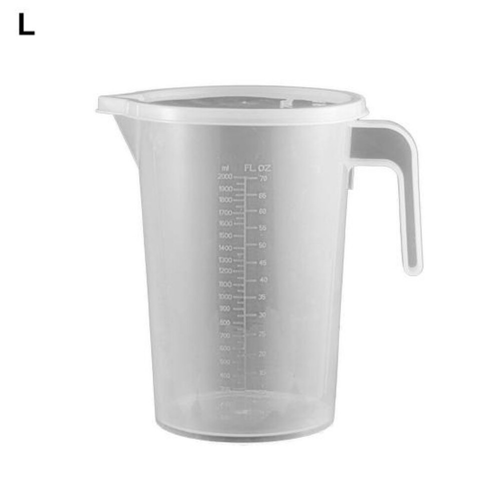 (as the picture, L) Heat-resistant Measuring Cup Strong Toughness Plastic Clear Scale Portable Measuring Jug