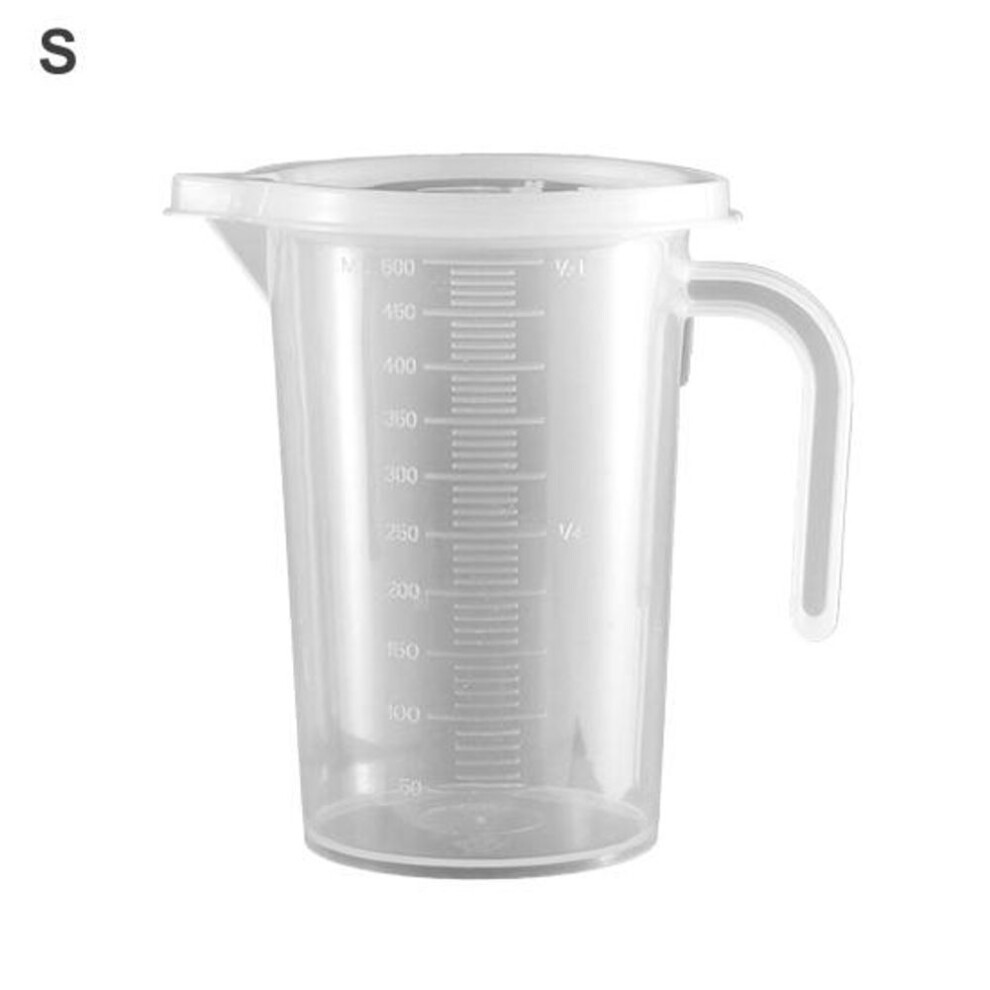 (as the picture, S) Heat-resistant Measuring Cup Strong Toughness Plastic Clear Scale Portable Measuring Jug