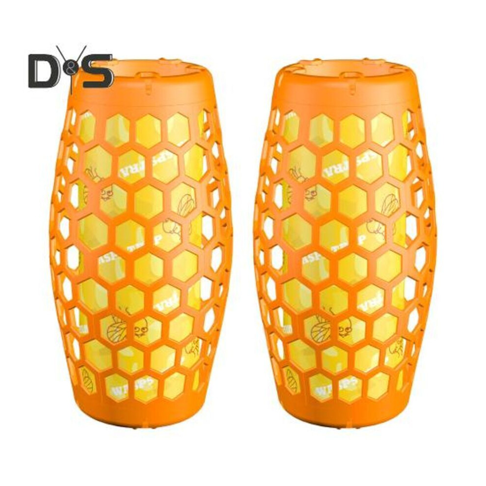 1 Pair Wasp Traps Eco-Friendly Bright Color Easy to Install Indoor/Outdoor Hanging Paper Wasps Bee Traps Catcher