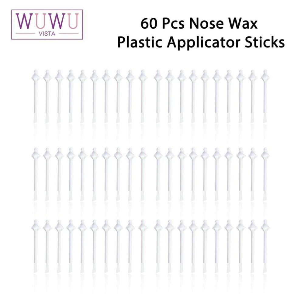 (as the picture, 60pcs) WUWUVISTA Nose Wax Stick 10.,60.,120Pcs Multi Use Wax Stick Nose Beard Eyebrow Hair Removal Stick Hair Removal Tool Kit Beeswax Safe Quick