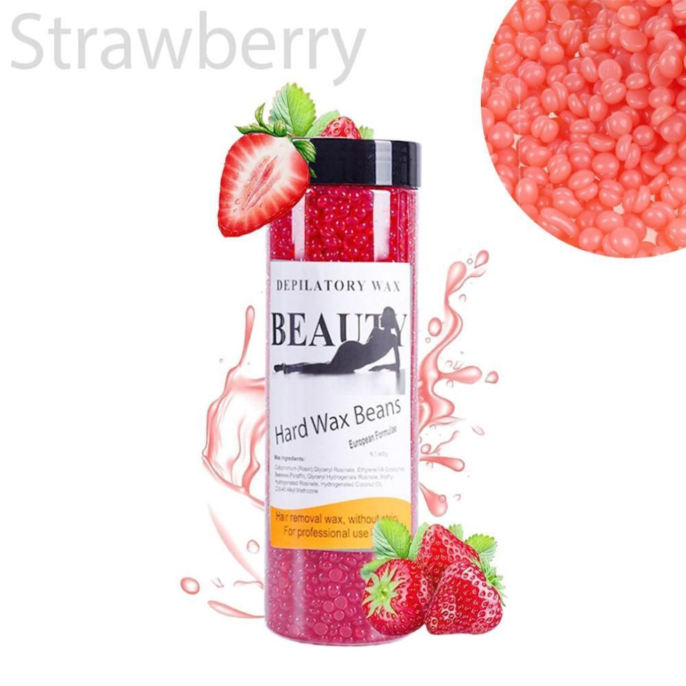 (red, 400g) Wuwuvista Bottle Wax Beans 400g Bikini/face/legs/arm/body Hair Removal Hard Wax Beads For Sensitive Skin Women&men Depilatory Hot Film Wax Pellet