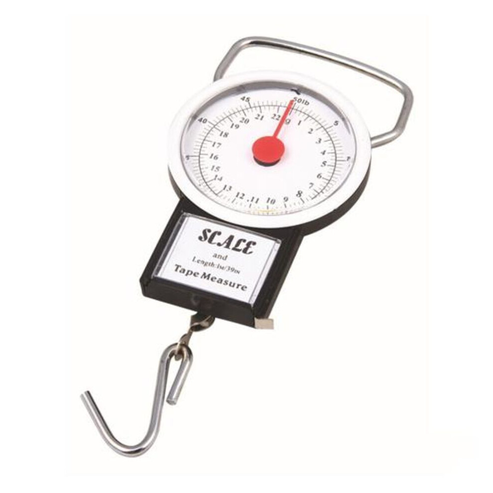 22KG Portable Fishing Luggage Weighting Hook Handheld Scale with Tape Measure