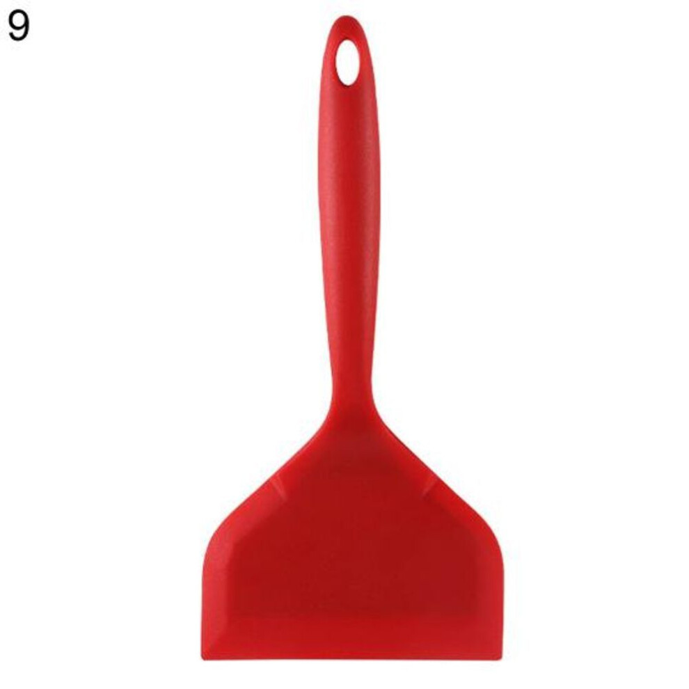 (as the picture, 9) Good Flexibility Cooking Shovel Anti-slip Silicone No Sharp Edges Kitchen Spatula Shovel Baking Tool