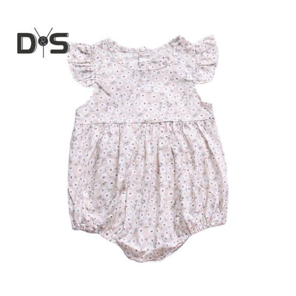 (pink, 100cm) Baby Girls Floral Jumpsuit Bodysuit Breathable Sleeveless Romper Onesie Summer Outfit Clothes For Newborns 0-24m