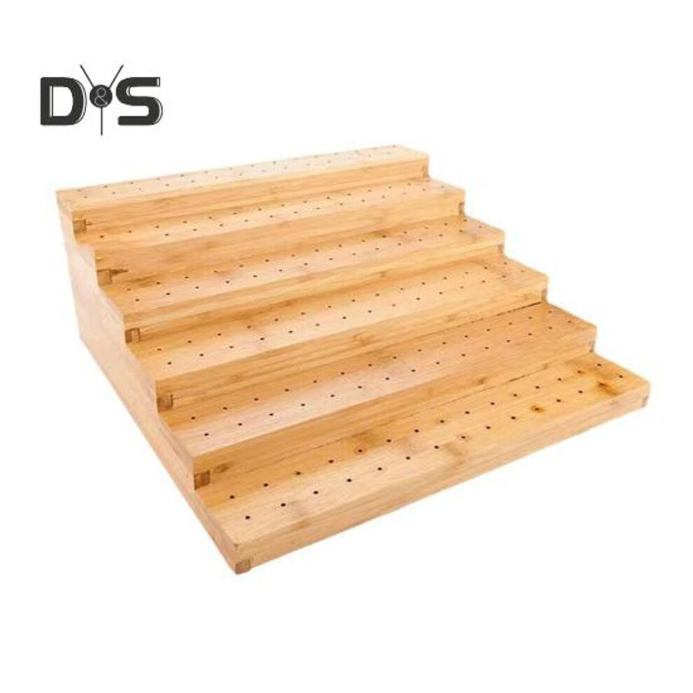 Bamboo Skewer Rack Display Stand 180-Hole Design 6 Layers Eco-Friendly Easy Assembly Appetizer Skewers Food Stand