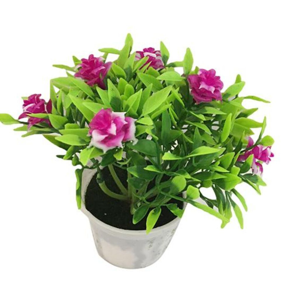 (purple,red) 1pc Potted Artificial Flower Rose Stage Garden Wedding Home Party Decor Props