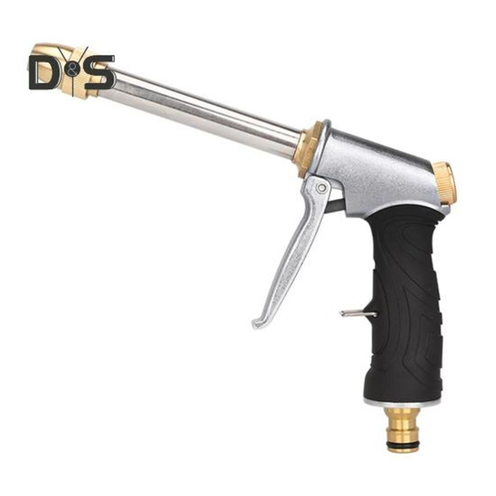 Water Hose Nozzle Long Rod Garden Hose Nozzle 360-degree Rotating Spray Quick Connector Leakproof Universal Metal Brass Sprayer Hose Nozzle