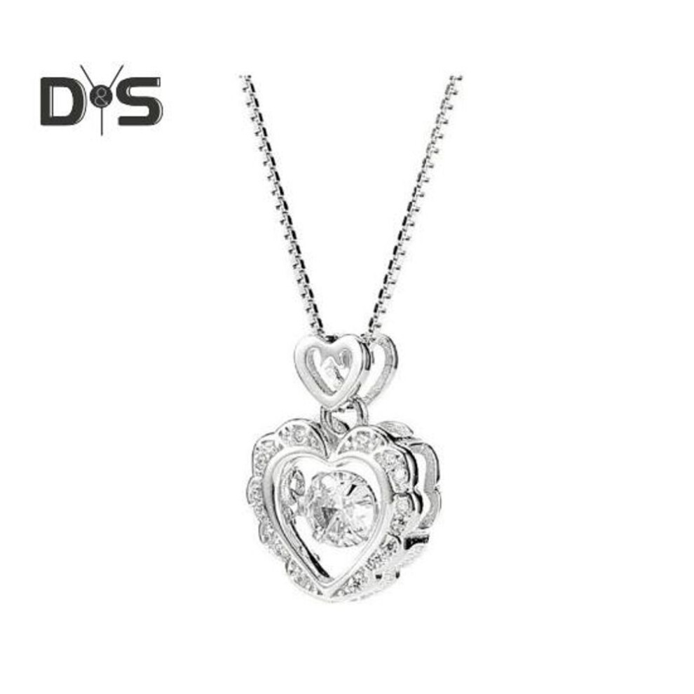 (white) Women Necklace Pink Rhinestone Heart Pendant Adjustable Length Clavicle Necklace Valentines Day Anniversary Gift Wedding Party Prom Neck Jewelry