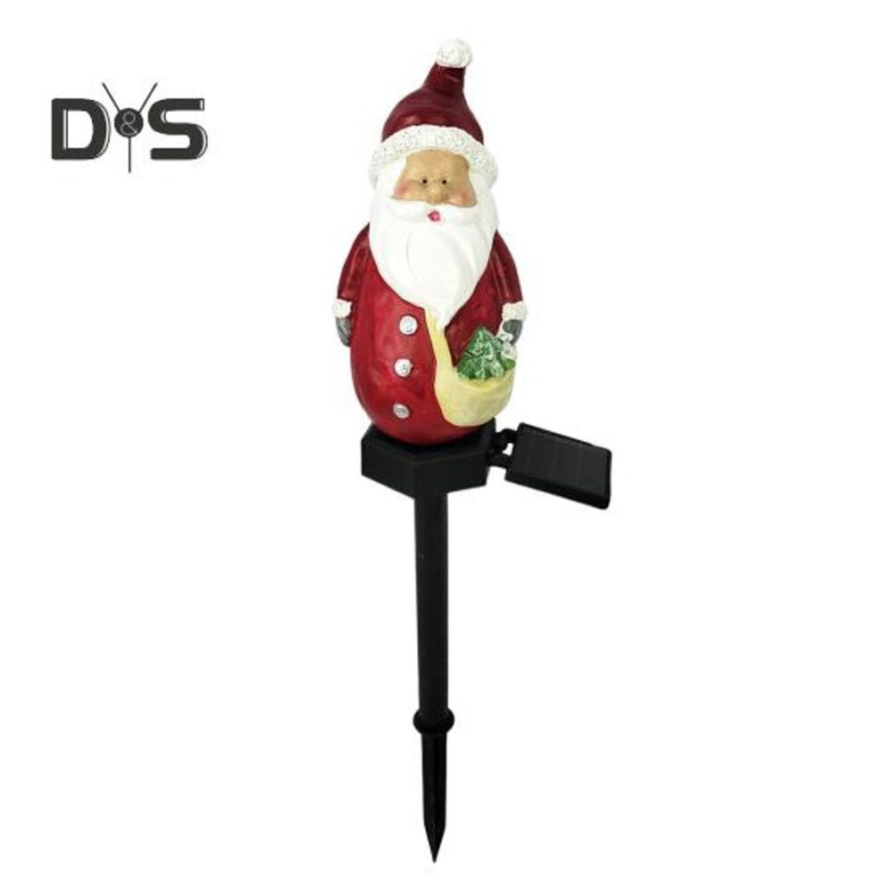(as the picture, Xmas Santa Claus) Christmas Solar Light Resin Santa Snowman Figurine Garden Light Easy Install Outdoor Decor Xmas Stake For Yard Pathway Patio