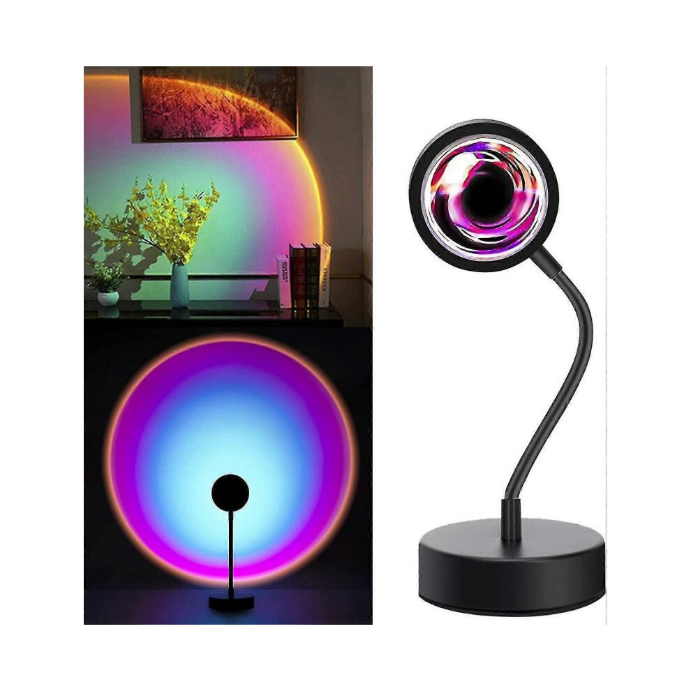 TikTok sunset lamp, 360 dimmable LED spotlight for children's bedrooms/offices, chill atmosphere