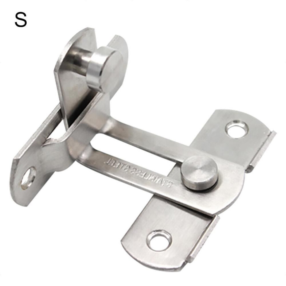 (as the picture, S) Dys Tool Shop Stainless Steel 90 Degree Hasp Latches Sliding Door Chain Lock Security Tool
