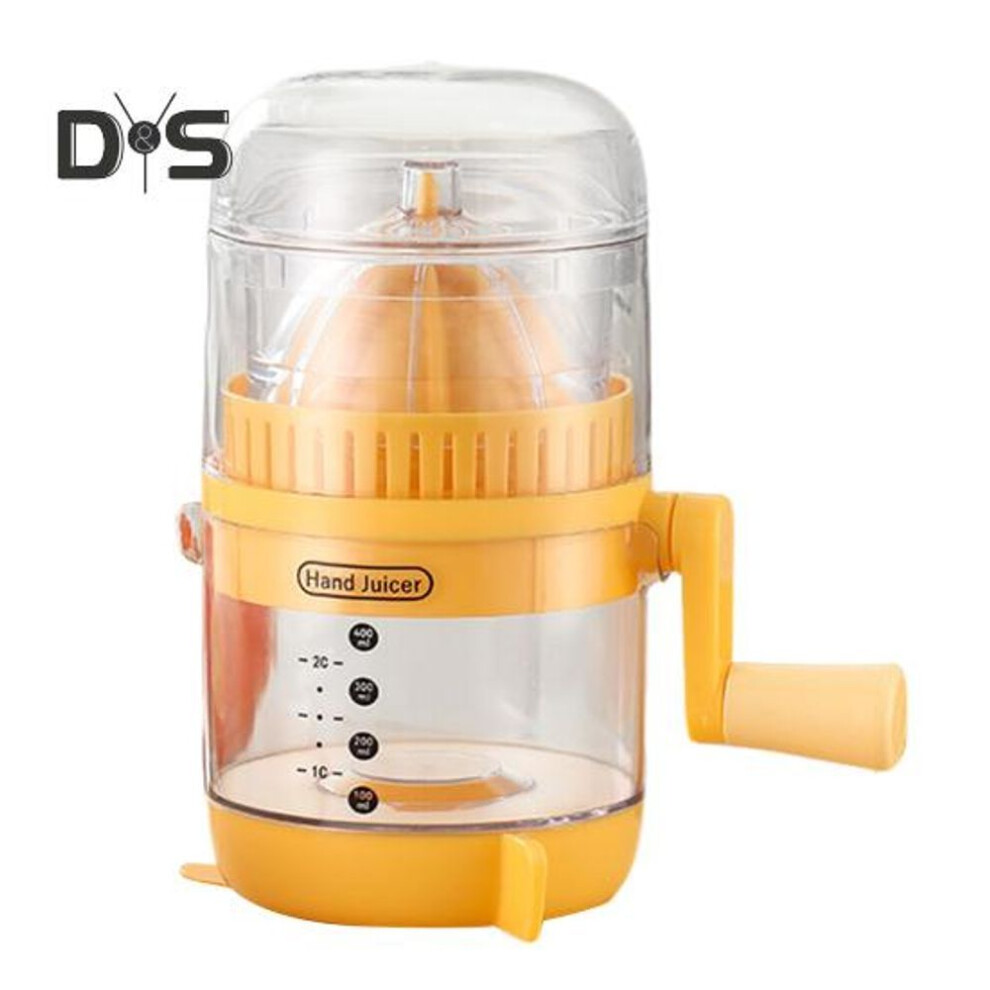 (yellow) Manual Citrus Juicer Portable Lemon Lime Orange Squeezer BPA-Free Fruit Press Extractor for Oranges Lemons Non-Slip Base Juice Extractor with