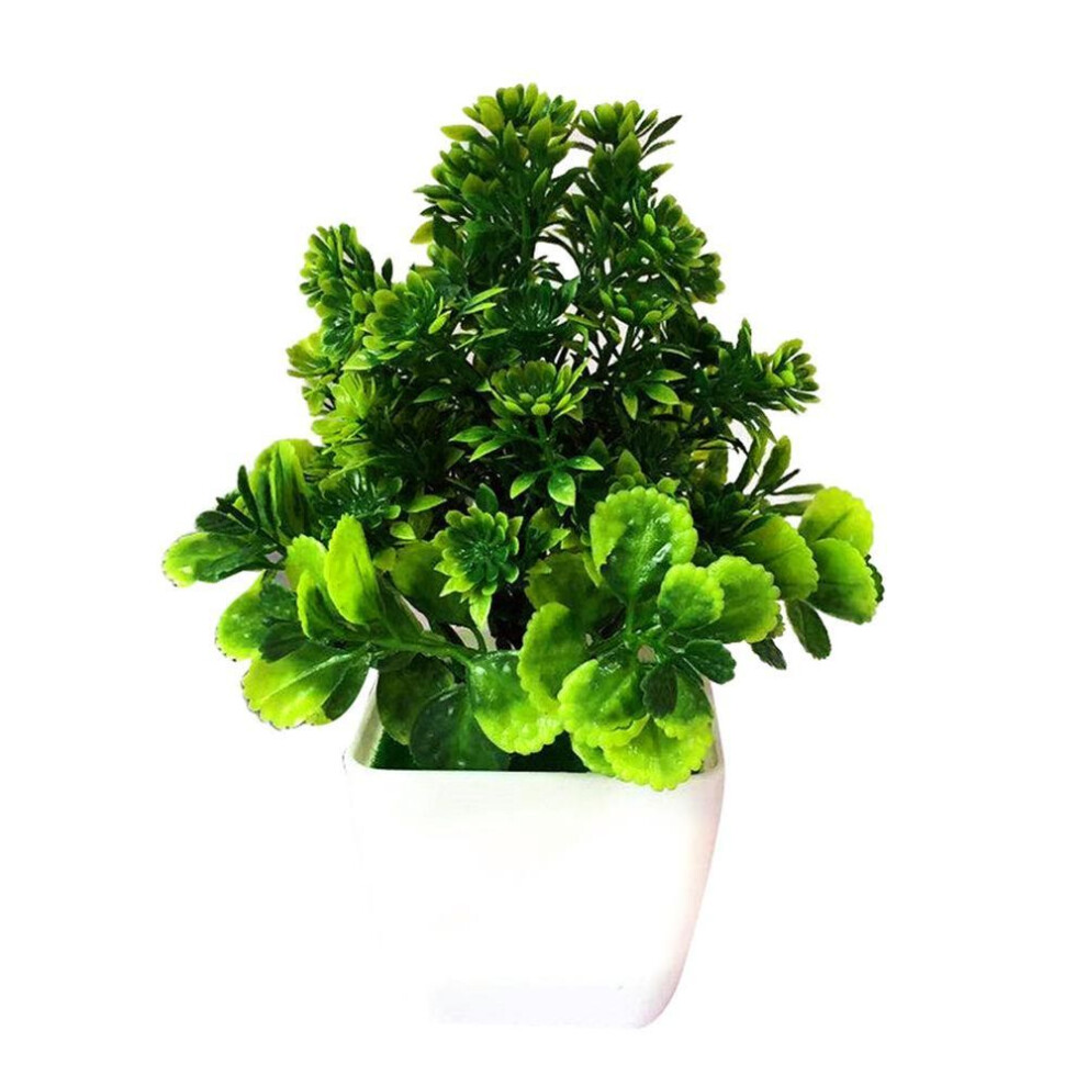 (green) decorations home Artificial Flower Plant Potted Bonsai Living Room Garden Desk Decor