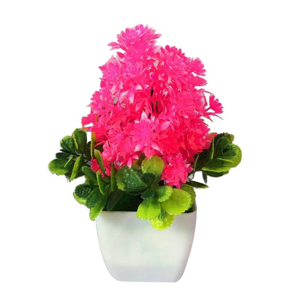 (pink) decorations home Artificial Flower Plant Potted Bonsai Living Room Garden Desk Decor