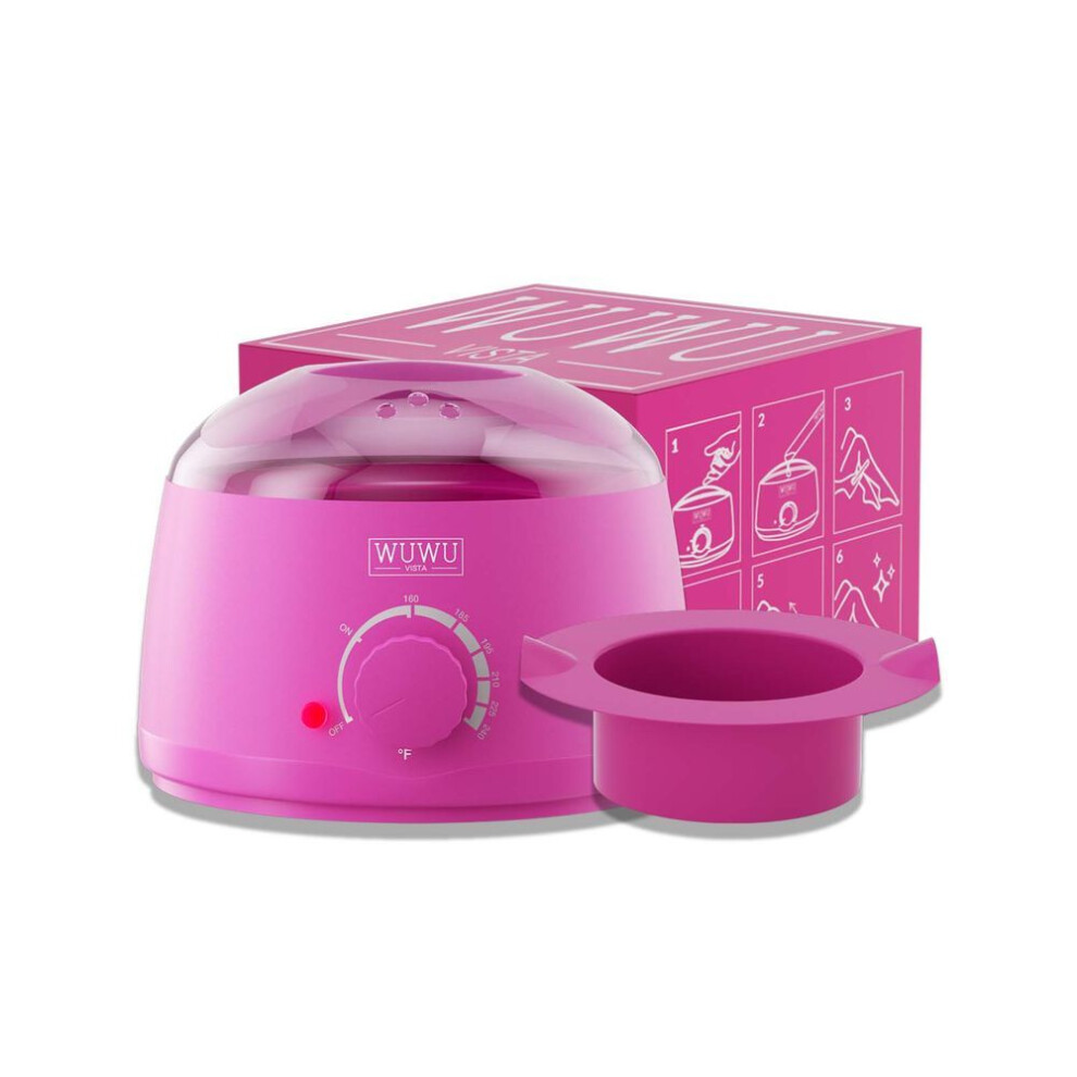 (as the picture, US Plug) Hair Removal Wax Warmer 200cc Wuwuvista Professional Wax Warmer Machine With 7oz Silicone Bowl Portable Hot Wax Heater For Wax Beads Fast Heat At Home