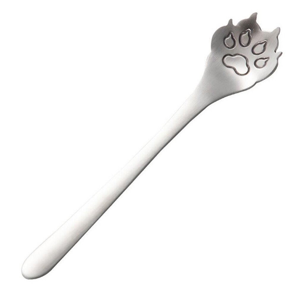 (silver) Trendshome Long Handle Ice Cream Dessert Coffee Spoon Flatware