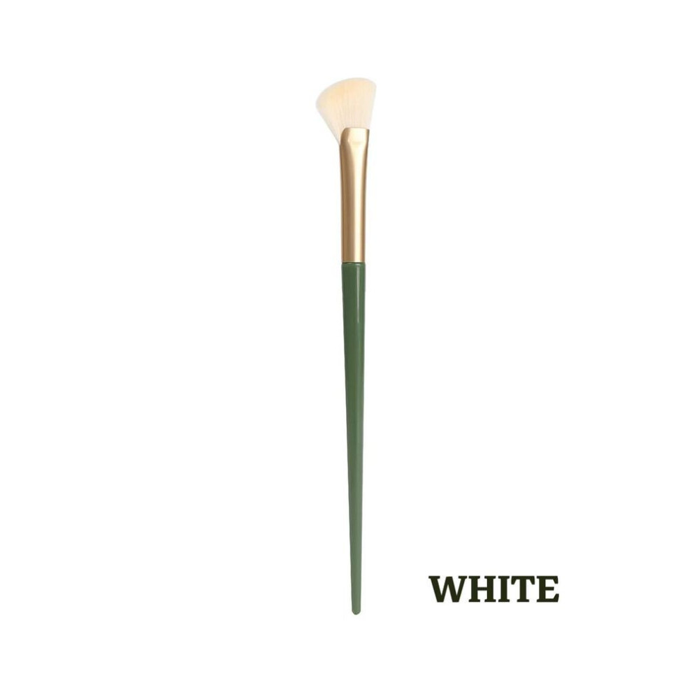 (as the picture, WHITE-1pc) Half Fan Shaped Nose Contour Brush For Concealer, Highlighter & Shading – Soft Bristles, Portable & Precise  Blending Makeup Tool– 1pc Or