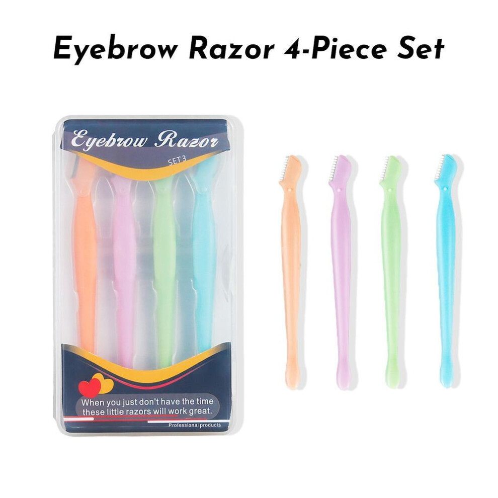 4-piece Eyebrow Razor Set With Safety Guard – Multi-use  Facial Hair Remover Razor Touch-up Razor Eyebrow Shaper Dermaplaning Tool For Women&men